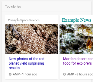 Top Stories rich snippet example