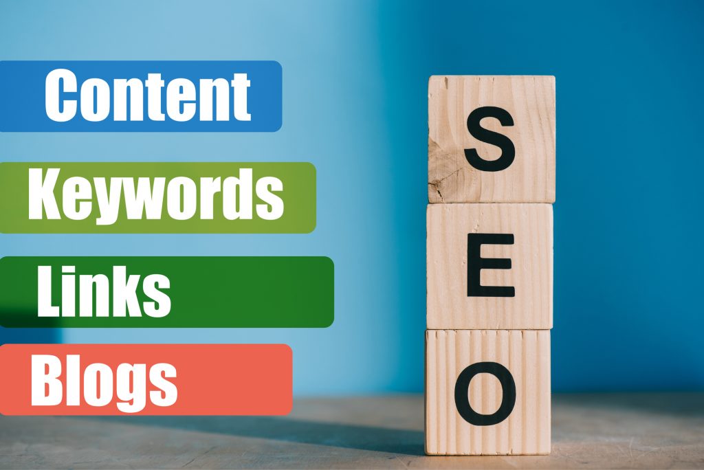 SEO Keyword and phrases, content, links and blogs